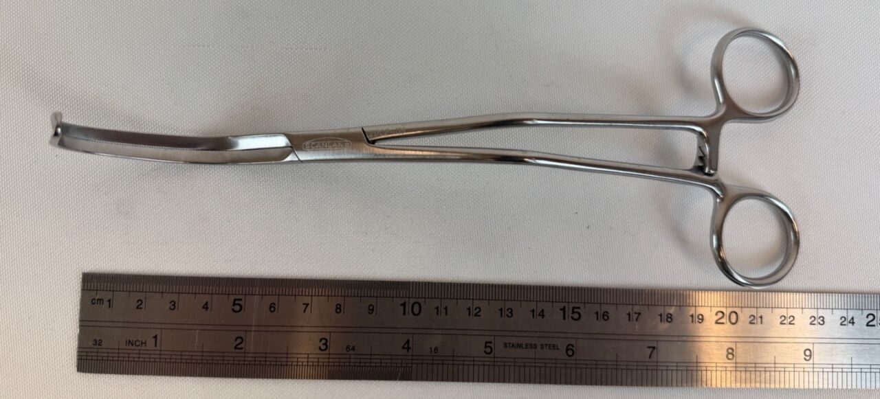 SCANLAN 2002-116 Hunter-Satinsky Aortic Clamp 4cm Blunt Potts Teeth Jaws 8.75" — photo 5