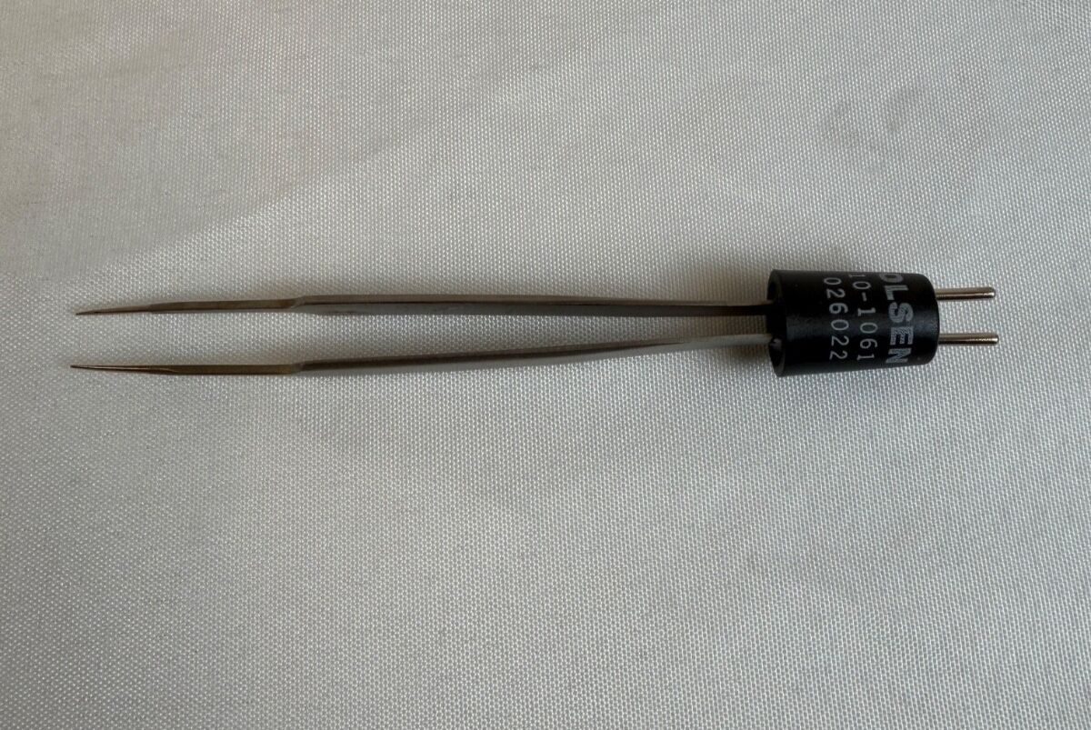 OLSEN 10-1061 Jewelers Bipolar Forcep Smooth Straight Micro Tips 4.5"