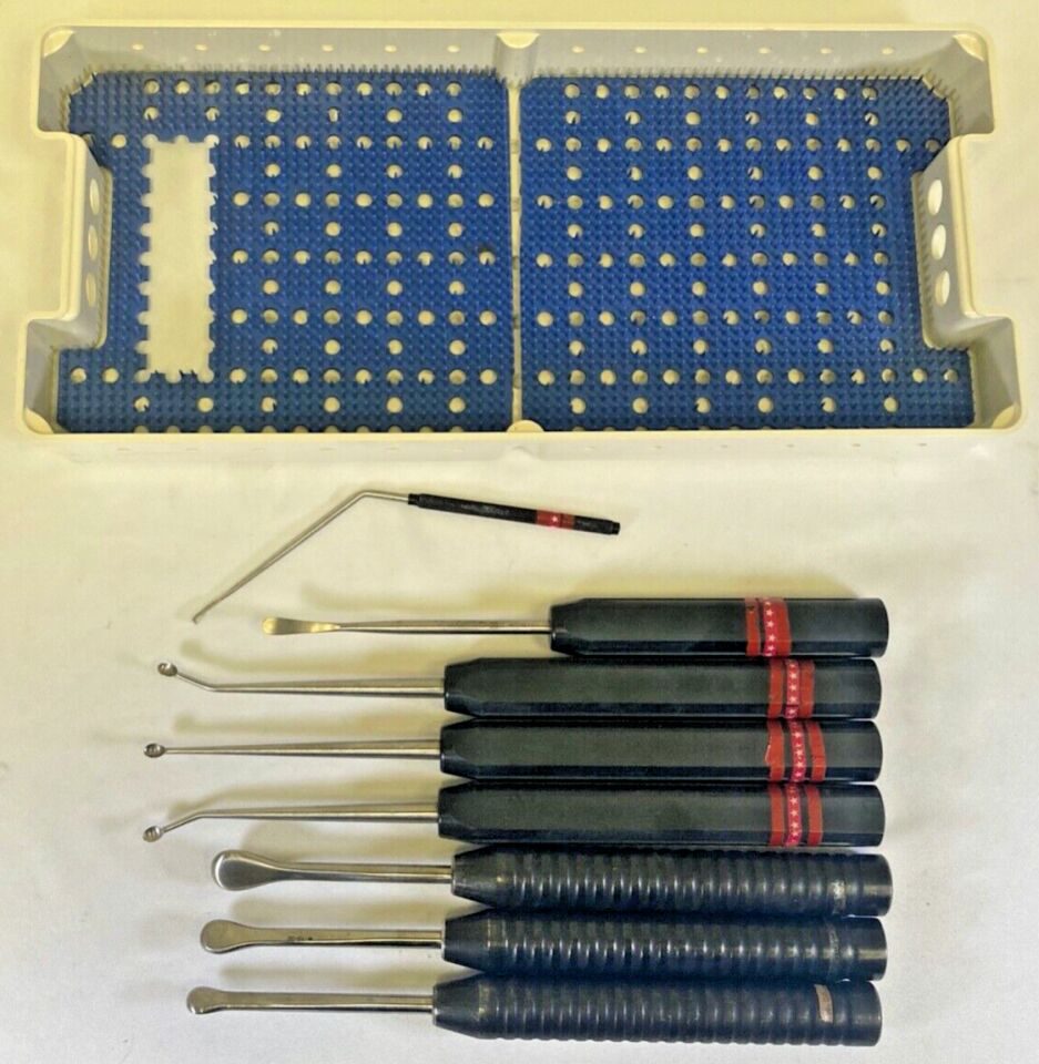 CODMAN ODEV Straight & Angled Retractor Set of 8 Lumbar Cobb Curettes Elevators