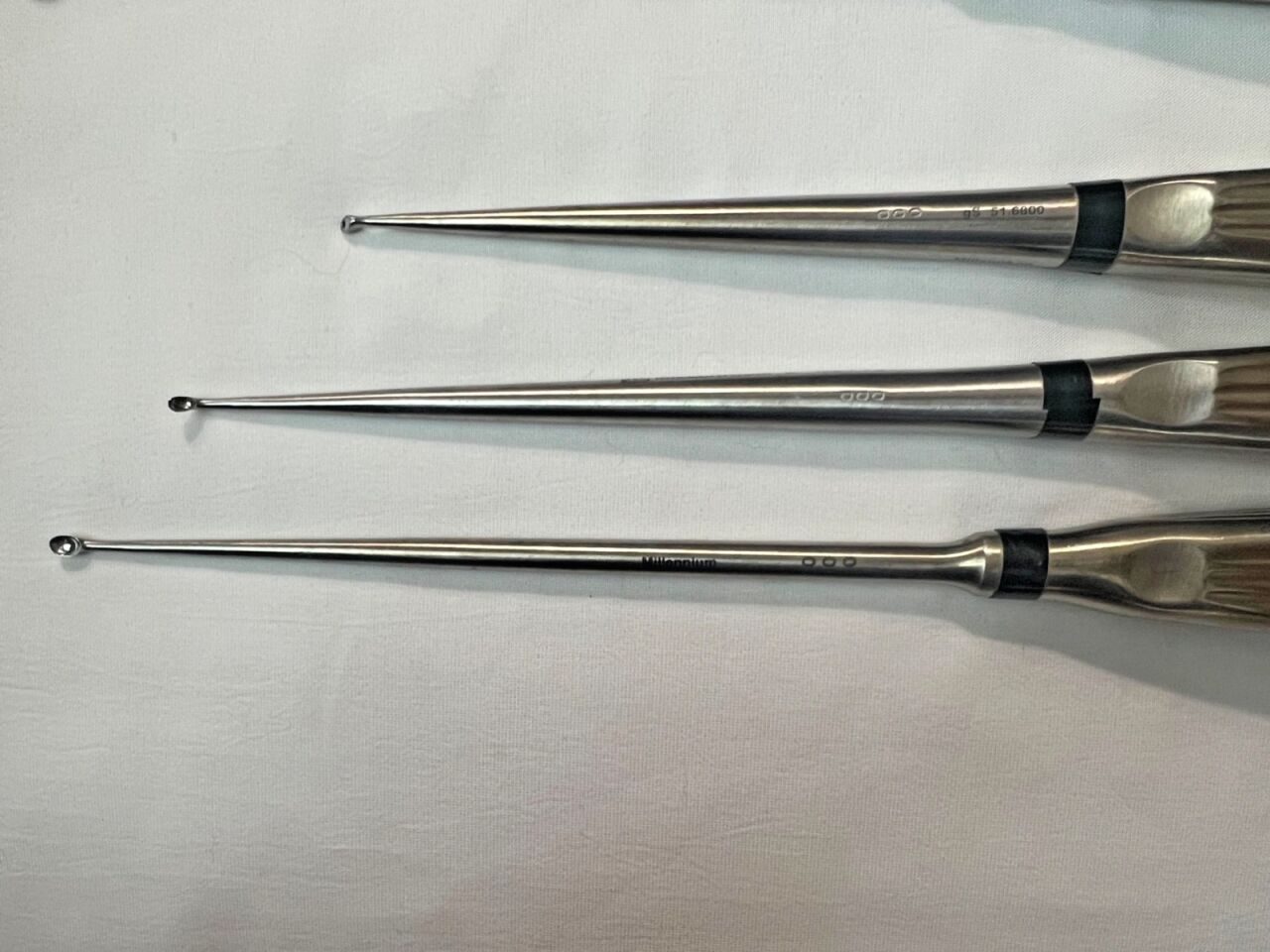 MILLENNIUM Sizes 0,00,000 Angled & Straight Set of 9 Spinal Curettes — photo 4