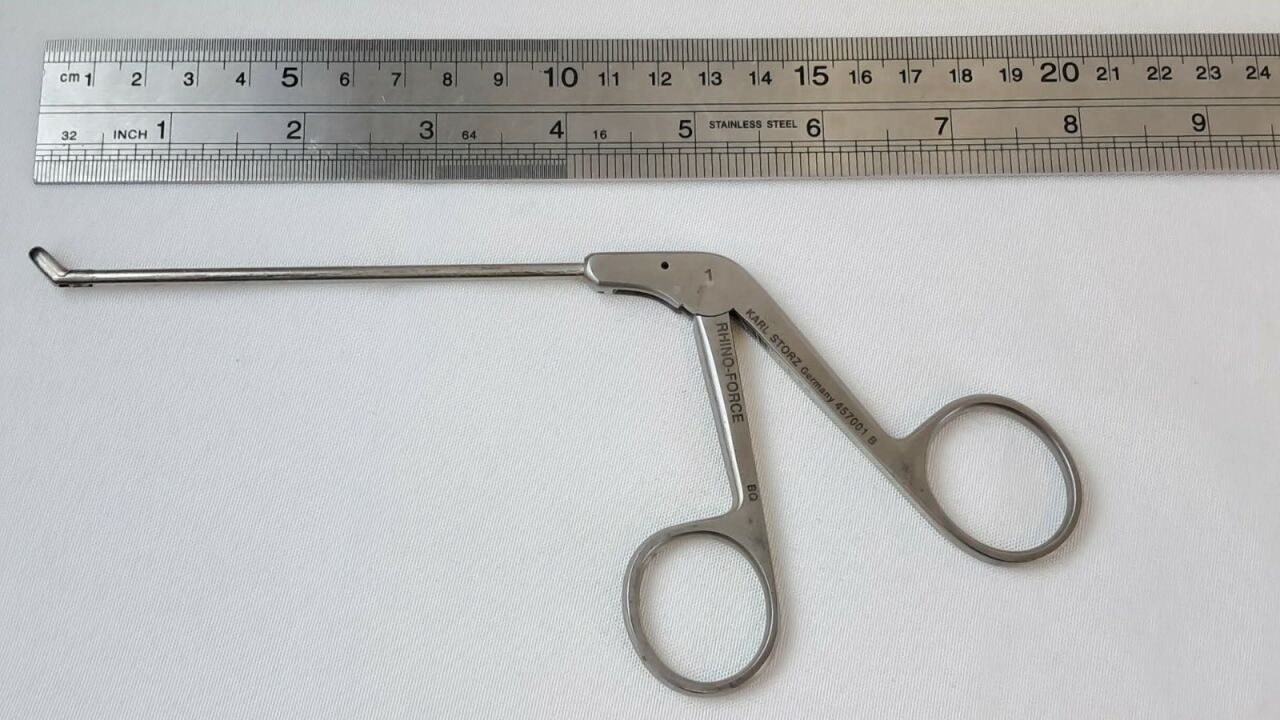 KARL STORZ Blakesley Rhino Force Size 0 Upturned 45° 3mm Through Cut 457001 B Rhino-Force Blakesley ENT Sinus Forceps 45° 13 cm Size 1 — photo 5