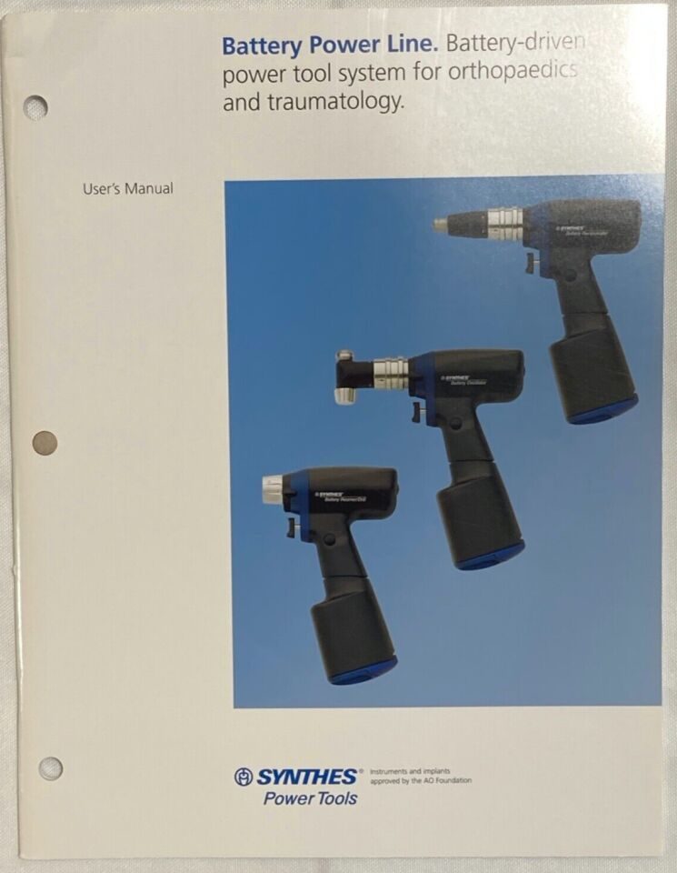 SYNTHES Battery Power Line Users Manual Brochure
