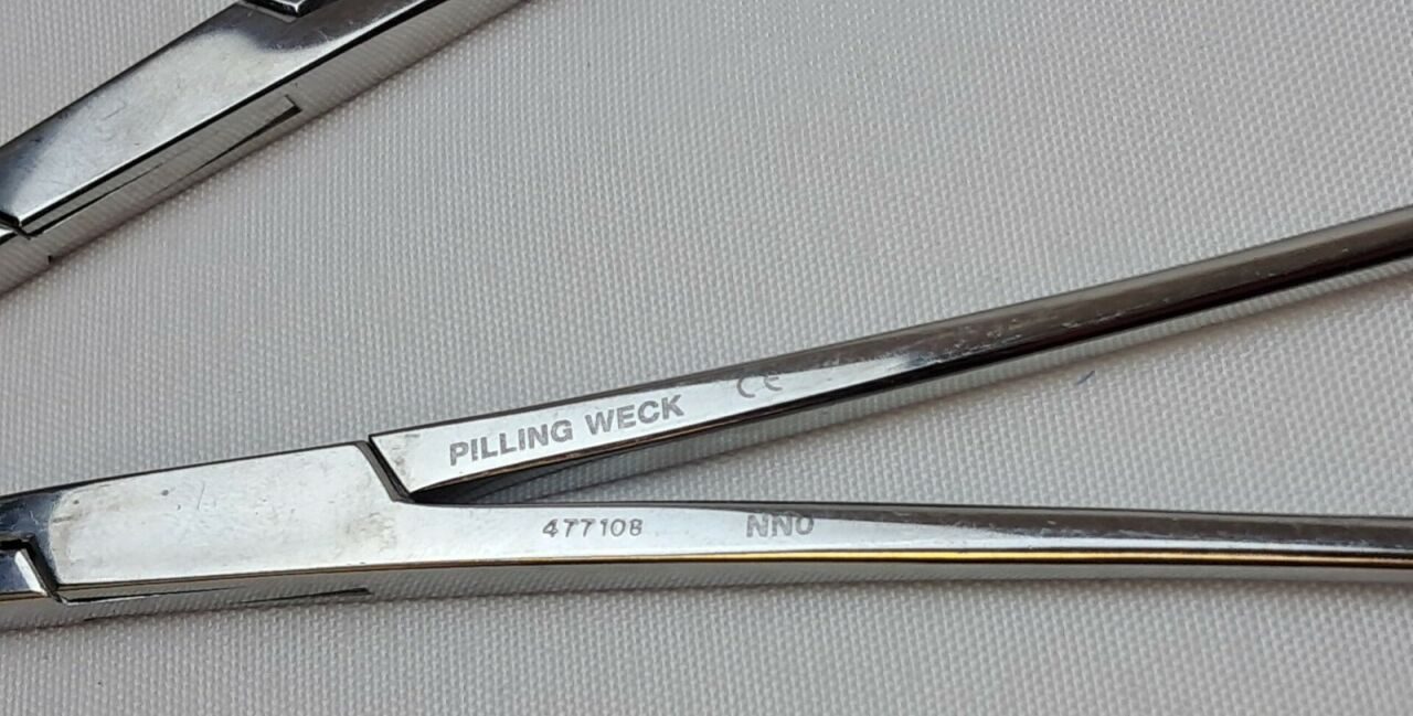 PILLING WECK 477108 Mixter Thoracic Clamp Forceps 7-3/4in., Lot of 2 — photo 2