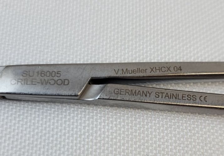 V. MUELLER SU16005 Crile-Wood Holder Carb-Bite Jaw Straight 6" — photo 6