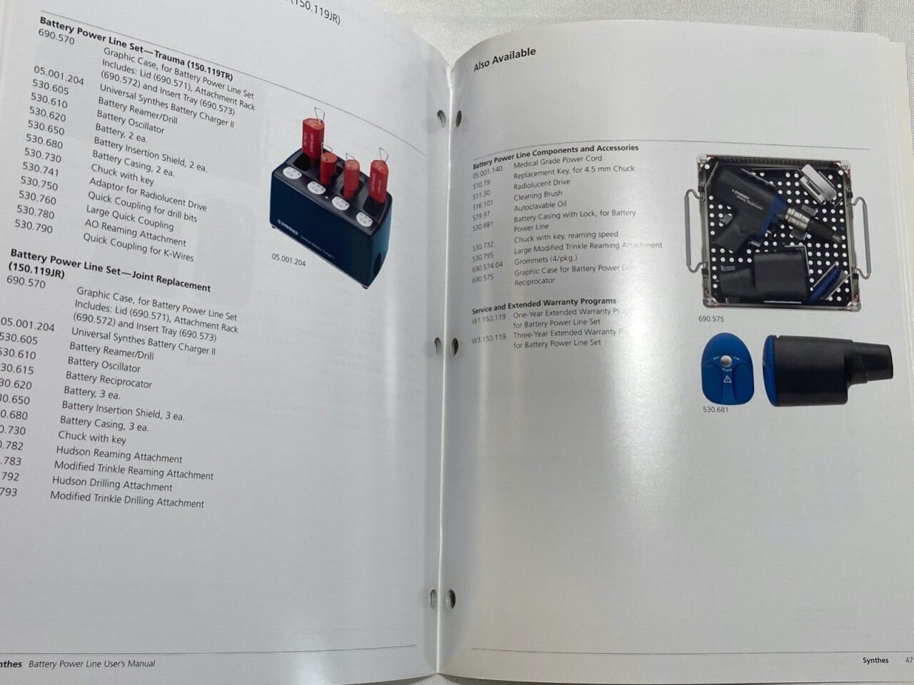 SYNTHES Battery Power Line Users Manual Brochure — photo 5