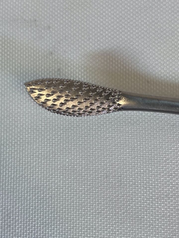 ZIMMER 1875-01 Orthopedic Rasp Heavy 12" Handle 1" Angled Tip Podiatry — photo 4