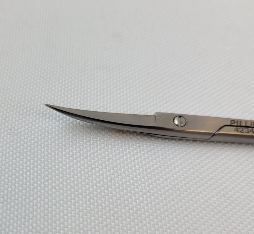 PILLING 423430 Miniature Eye Scissors Curved Blades 3-1/2" Ophthalmic — photo 2