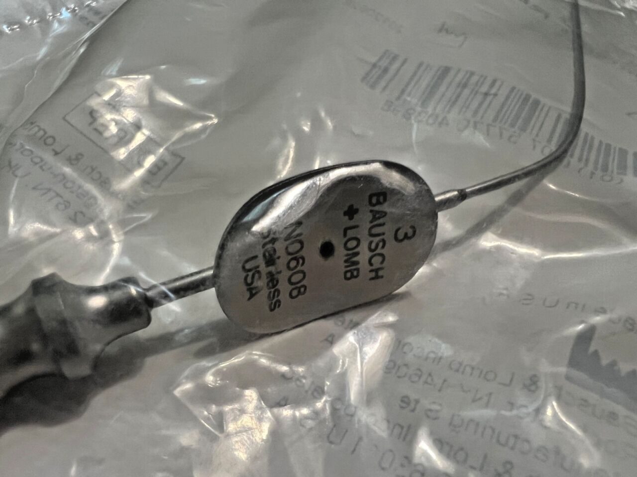 BAUSCH & LOMB N0608 ENT Baron Suction Tube 3FR w/ Thumb Plate & Cutoff 5" Length — photo 3