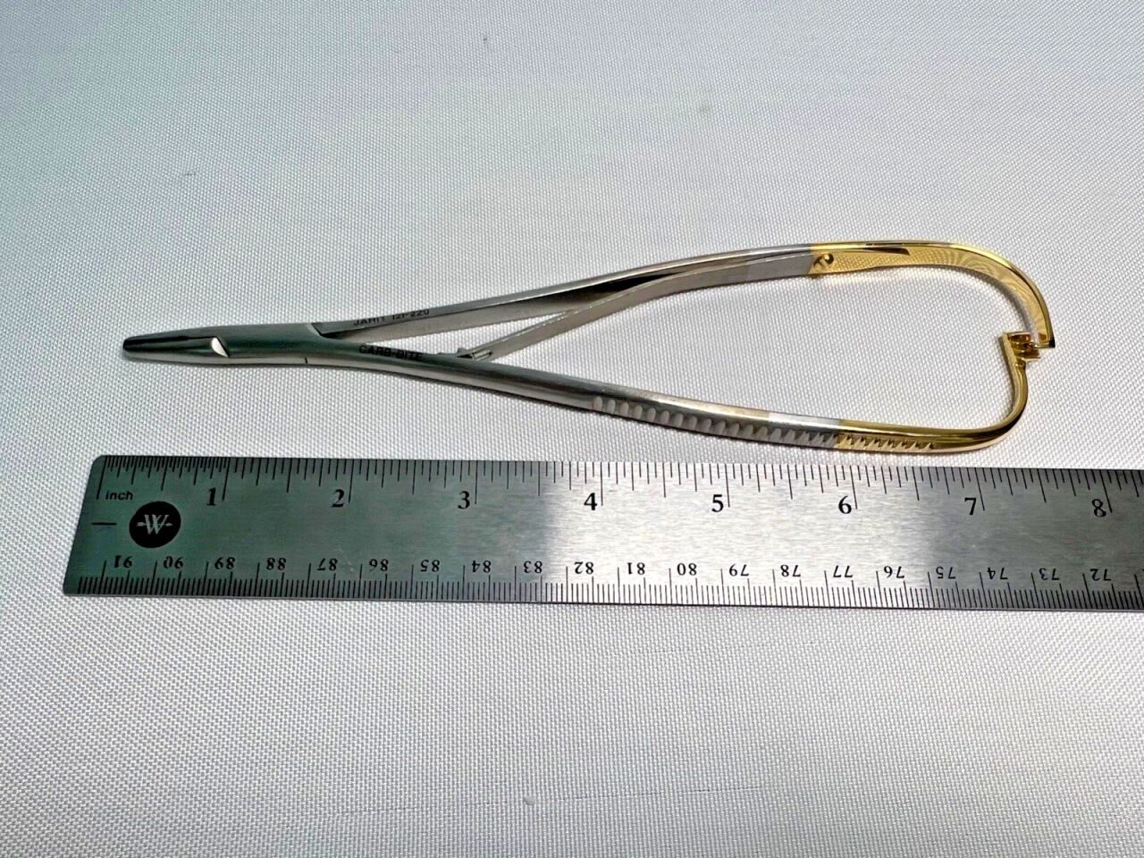 JARIT 121-220 Mathieu Needle Holder Carb-Bite, Serrated Jaws, Straight 8" — photo 5