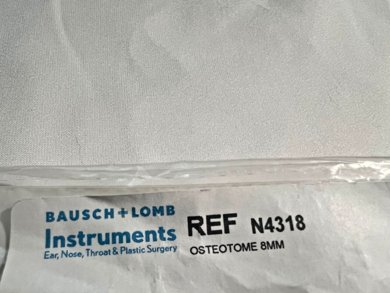 BAUSCH & LOMB N4318 Straight Osteotome 8mm x 6.2" Length — photo 2