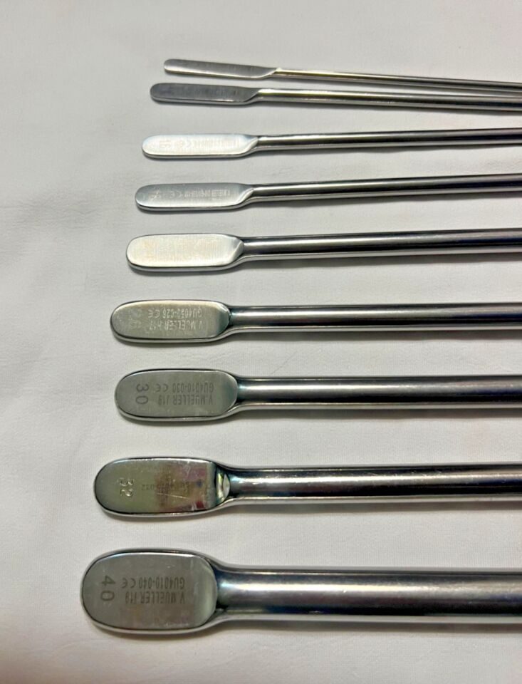 V. MUELLER Set Of 9 V. Mueler Van Buren & Lefort Urethral Sound Dilators Curved 10-5/8" L — photo 3