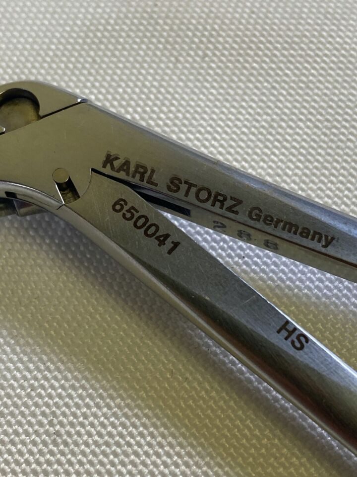 KARL STORZ 650041 w/ Suction Size 1 45deg Upturned Jaws ENT Weil Blakesley Forcep — photo 2