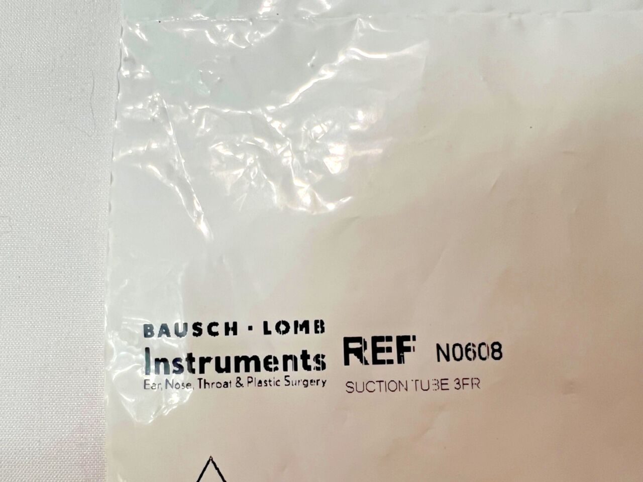 BAUSCH & LOMB N0608 Baron Suction Tube 3FR w/ Thumb Plate & Cutoff 5.1" L — photo 2