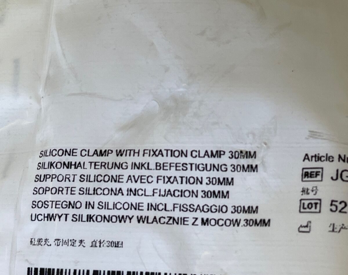 AESCULAP JG332 Silicone Clamp w Fixation Clamp 30mm Sterilization Insert — photo 4