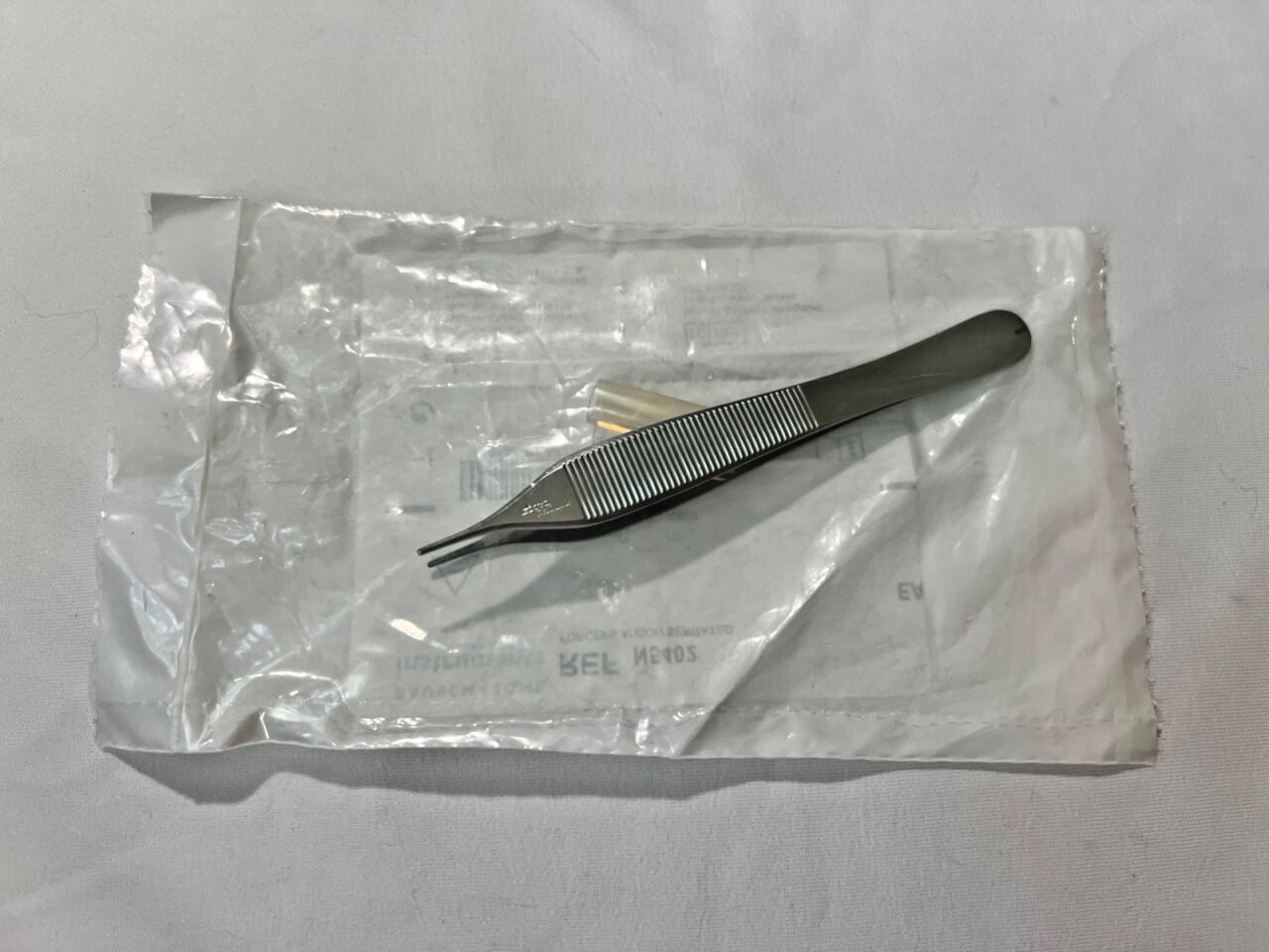 BAUSCH & LOMB N5402 Adson Dressing Forceps Serrated 10mm Tip X 4.8" Length