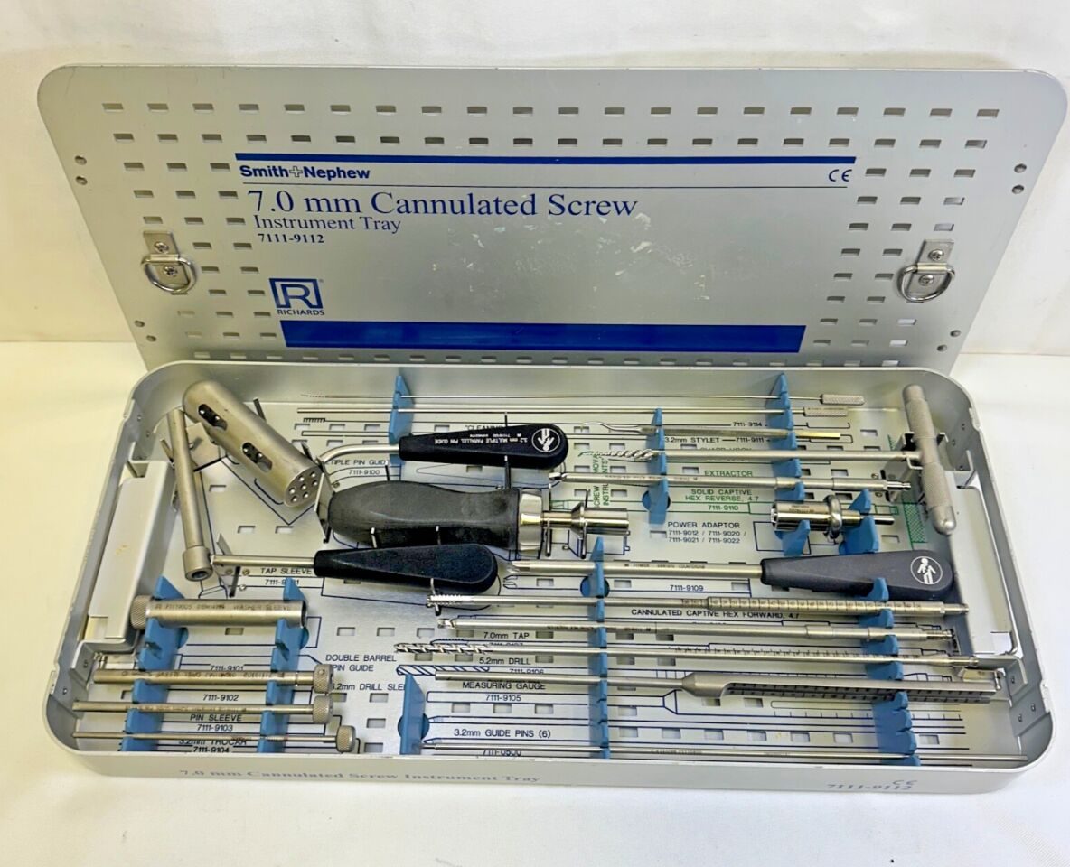SMITH & NEPHEW 7119112 7.0mm Cannulated Screw Set Instrument Tray — photo 1