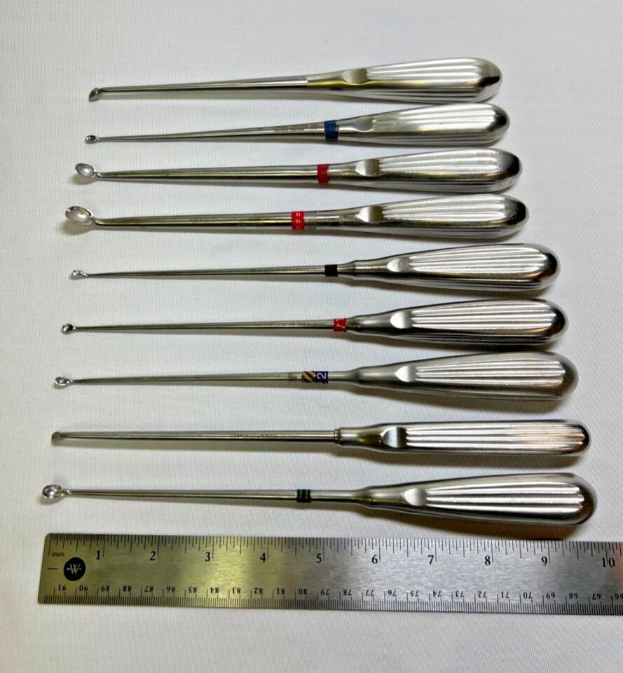 V. MUELLER  Set of 9 Bone Curettes Spinal — photo 5