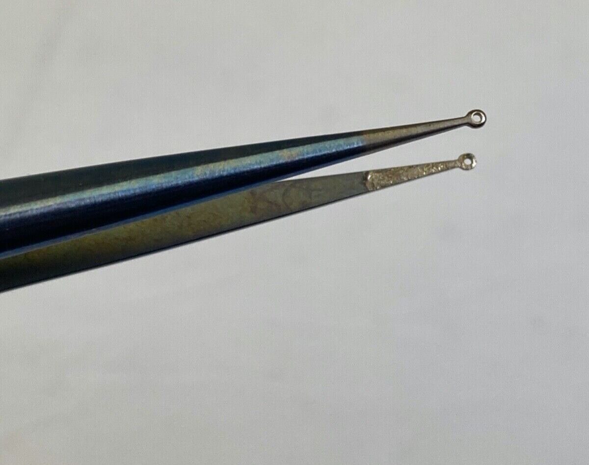 SCANLAN 3003-164 Titanium Micro Forceps Platform Ring Diamond Dust 1mm Tips 6in — photo 6