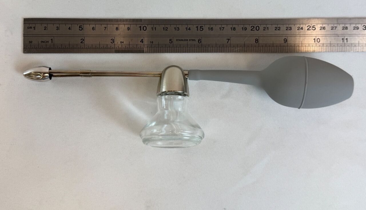Surgical Powder Blower Urology Glass Jar #3 Rubber Bulb 4.5" Metal Stem — photo 8