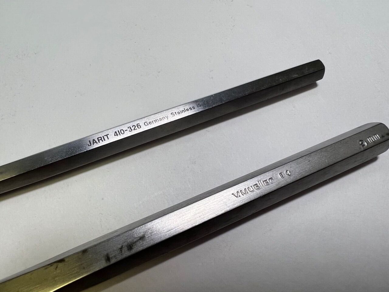 JARIT 410-326 / V. Mueller RH1465-9 Lot of 2 Hexagonal Handle 9mm Osteotomes — photo 5