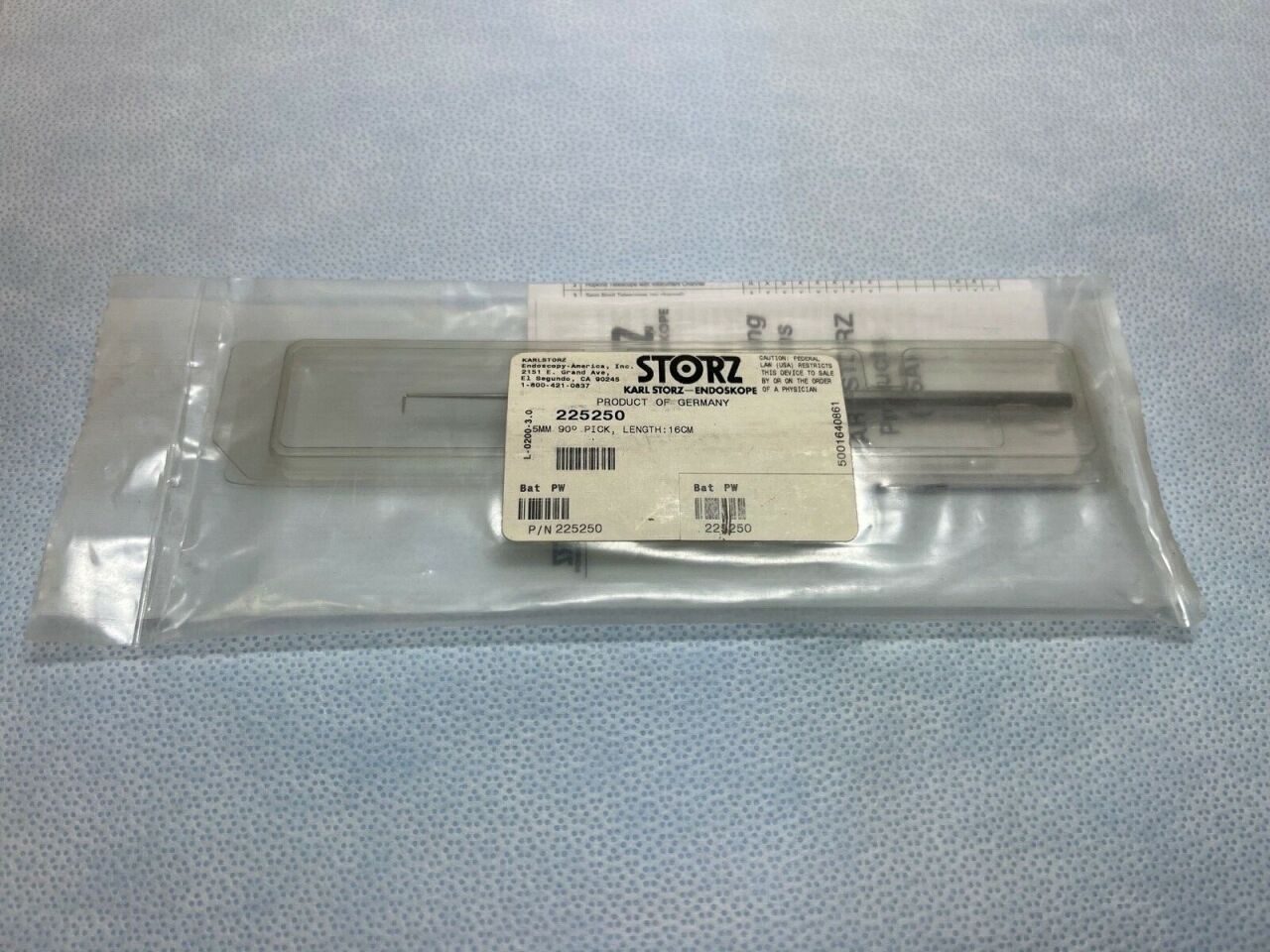 KARL STORZ 225250 Pick 5mm X 90deg X 16cm