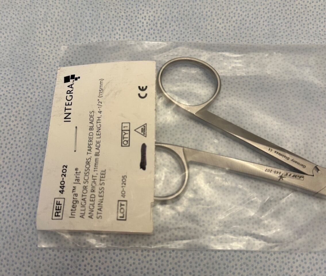 JARIT 440-202 Nasal Alligator Scissor Tapered Blade Right WL 4-1/2" — photo 2