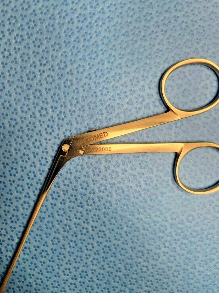 XOMED 3723008 Mini Bellucci Scissors Very Fine 4.5mm x 3.25" Otology — photo 2