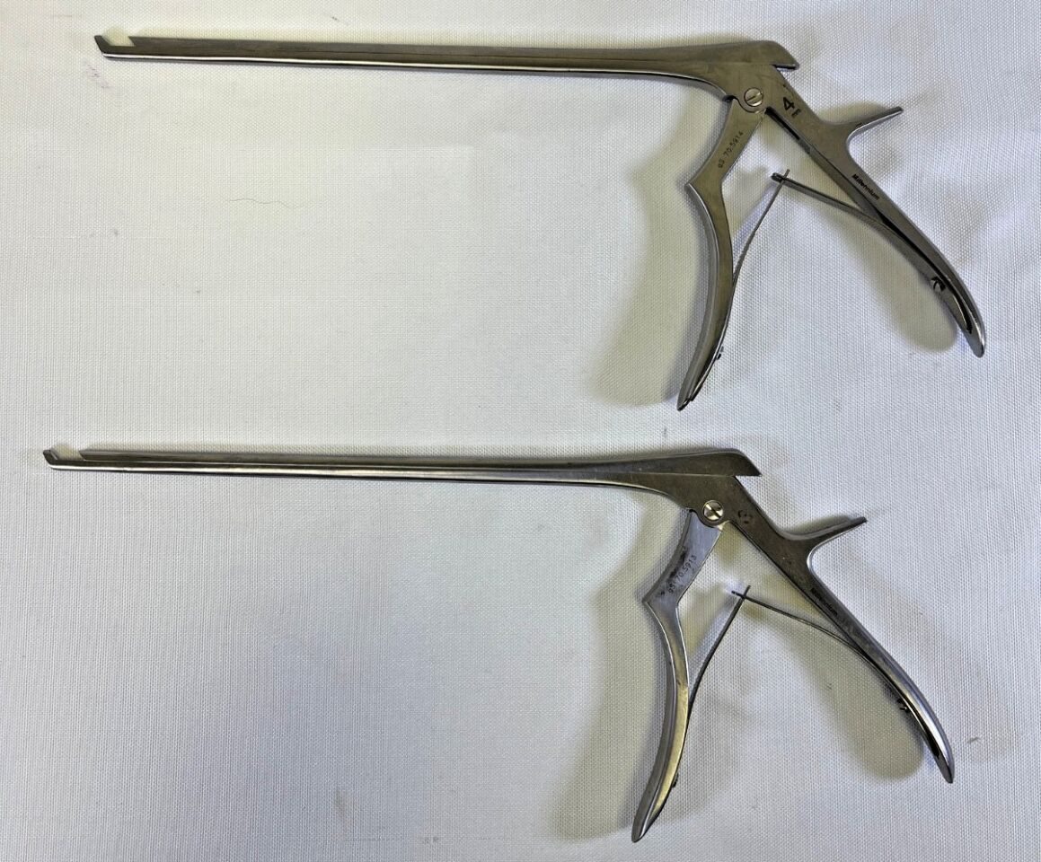 MILLENNIUM SURGICAL 70.5913 & 70.5914 Pair of Spurling Kerrison Rongeur 9" Neuro — photo 1
