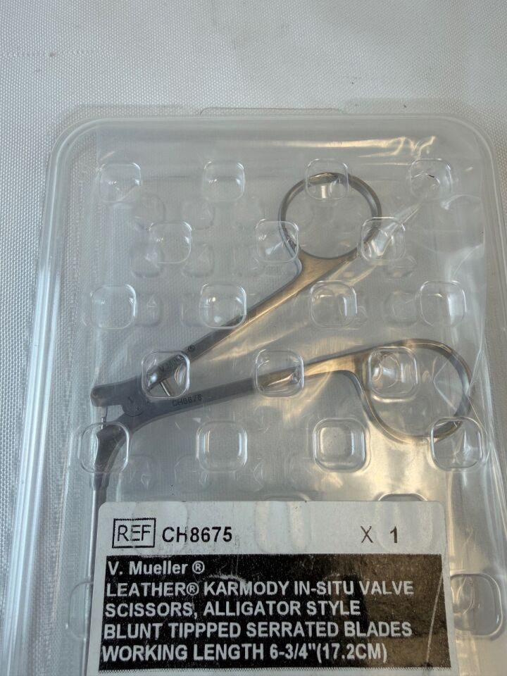 V. MUELLER CH8675 Leather Karmody In-Situ Valve Scissors Alligator Blunt Blades — photo 2