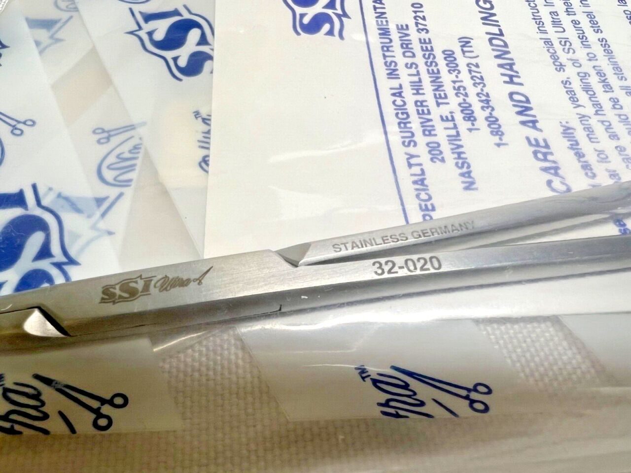 SSI ULTRA 32-020 DeBakey Needle Holder Tungsten Carbide 2mm Tips X 9" Length — photo 2
