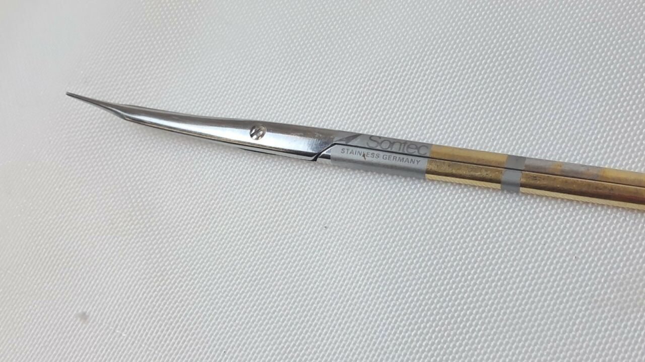 SONTEC  Micro-Pointed Needle Tip Surgical Scissors Curved — photo 4