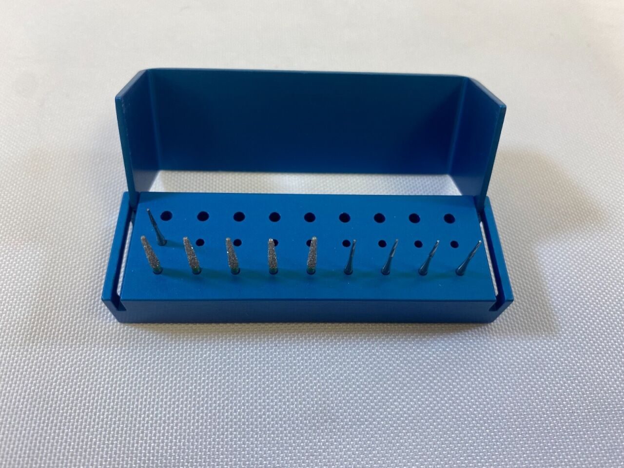 AXIS AB110-1U Bur Block Aluminum 27 Hole Blue Swivel Top  Assorted Burrs — photo 3