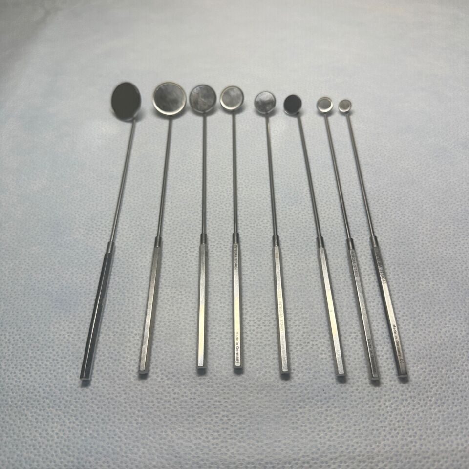INTEGRA  Set of 8 Laryngeal Mirrors ENT — photo 2