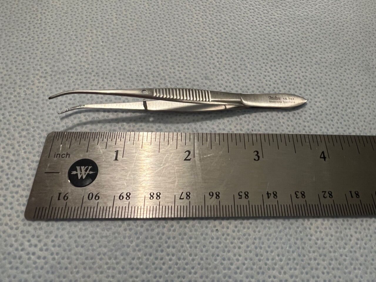 MILTEX 18-782 Ophthalmic Surgical Eye Dressing Forceps 8mm Serrated Jaws X 4" L — photo 4