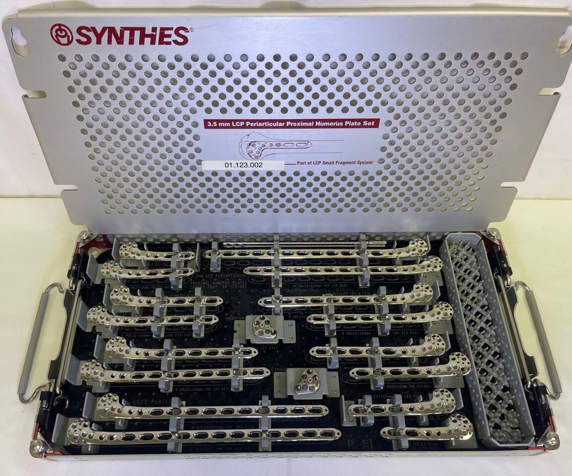 SYNTHES 3.5mm 01.123.002 LCP Periarticular Proximal Humerus Plate Set — photo 1