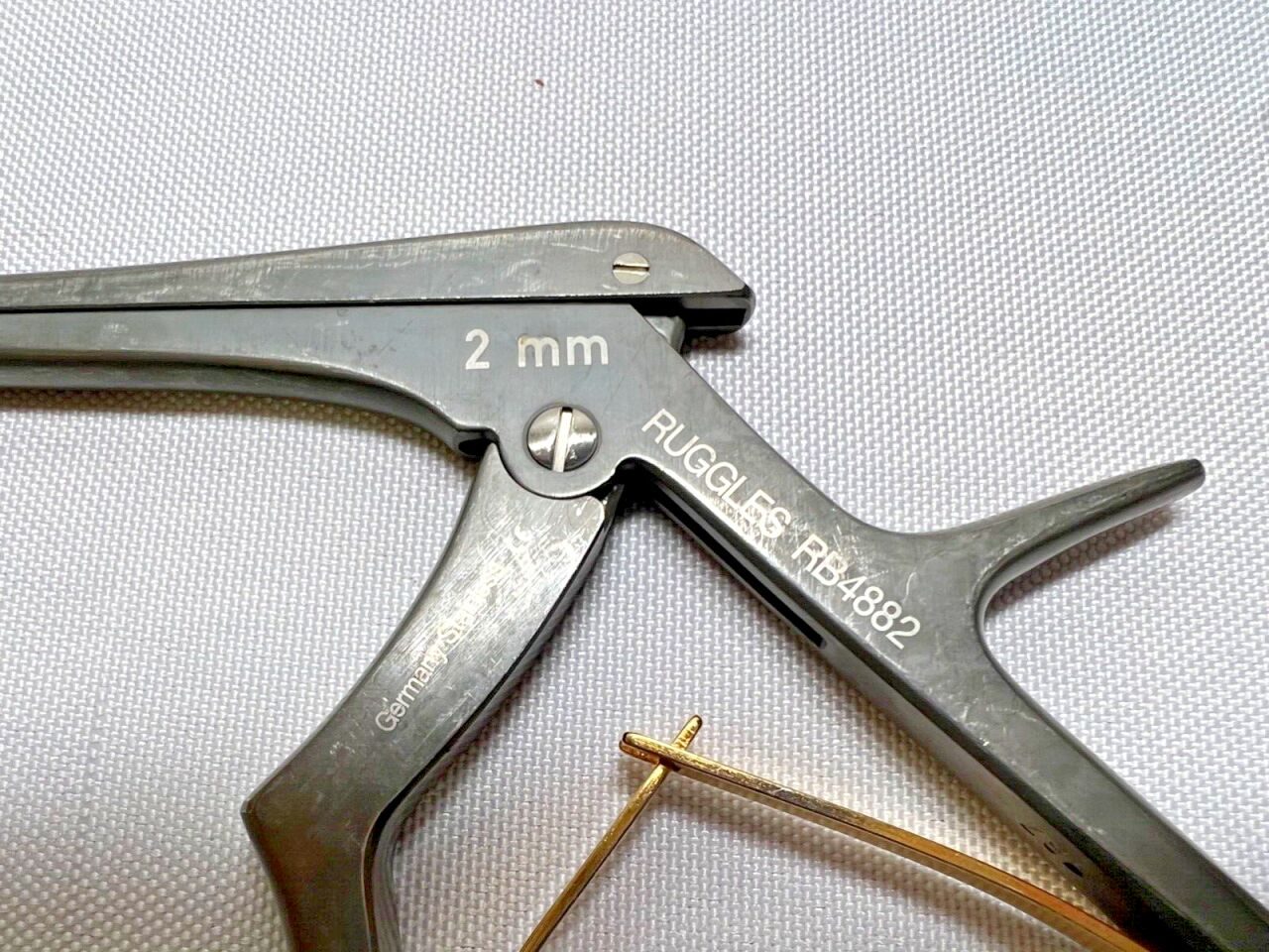 RUGGLES RB4882 RB4853 RB4854 2-4mm x 40deg Up x 8" Set of 3 Kerrison Rongeurs — photo 4