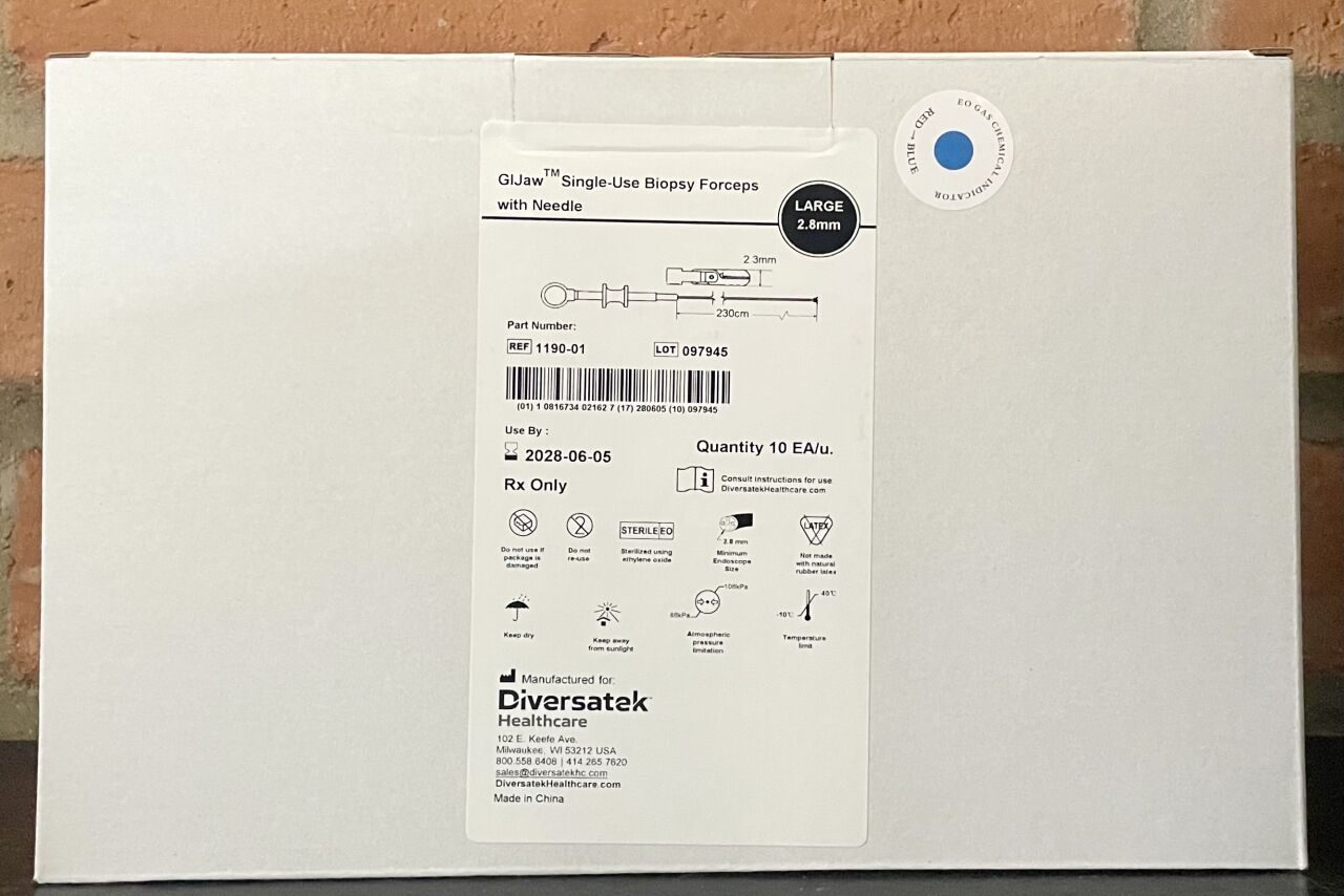 DIVERSATEK 1190-01 GIJaw Flexible Endoscopic Forceps, In-Date, 10/Box