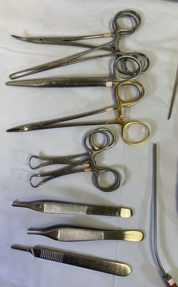 VARIOUS  16 Piece Konig Zimmer Closed Pinning Tray w Sterilization Case — photo 2
