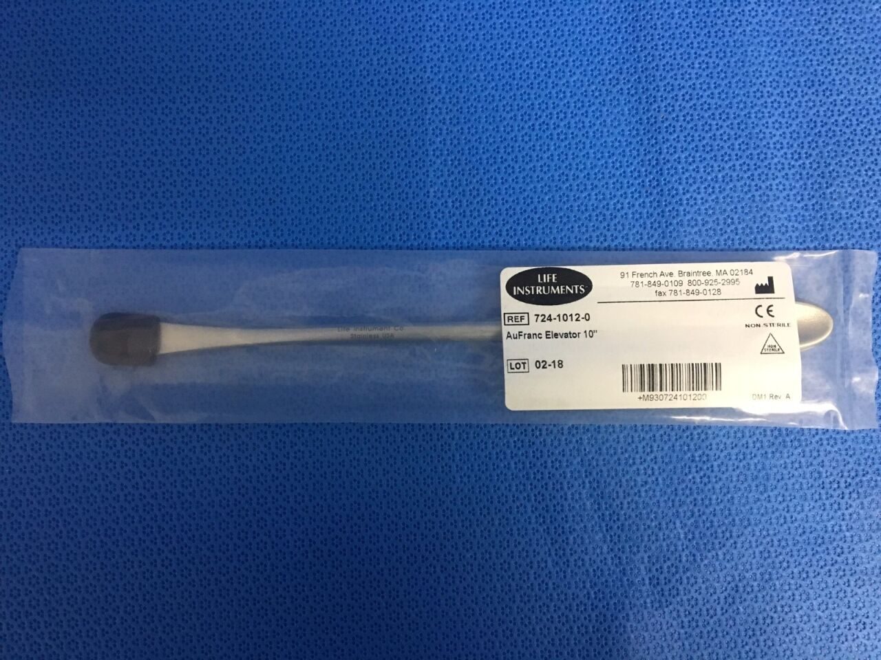 LIFE INSTRUMENTS 724-1012-0 AuFranc Elevator 10" Serrated Bottom Neuro Spine