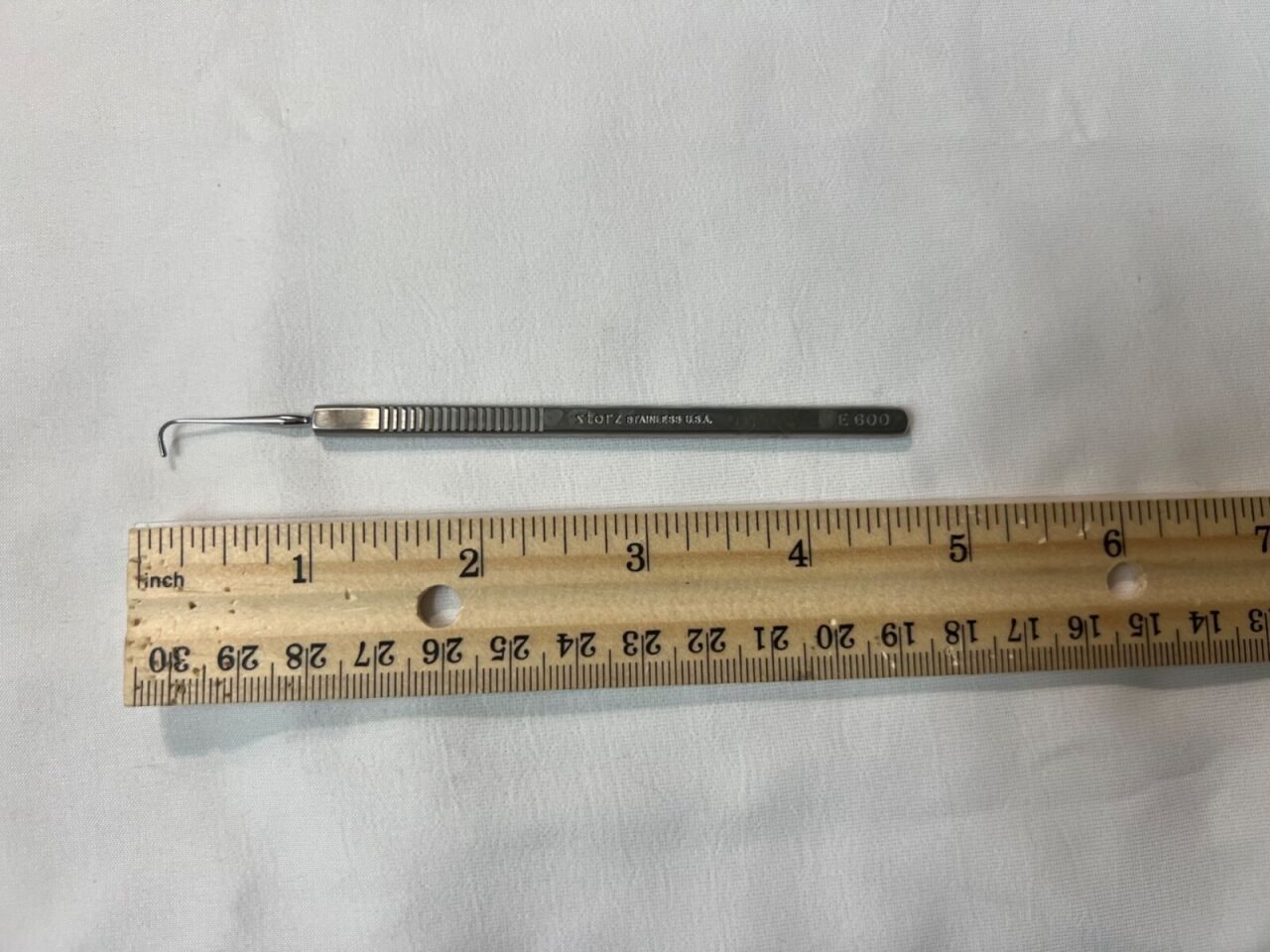 KARL STORZ E-600 Ophthalmic Stevens Tenotomy Muscle Hook Curved 6mm X 4.7" Length — photo 4
