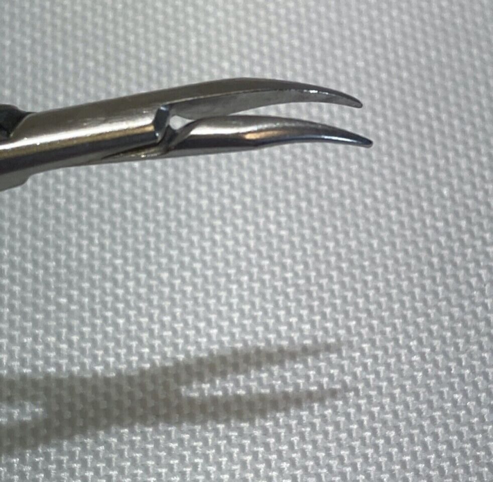 ACCURATE ASSI.B188 Micro Needle Holder Curved 0.4mm Jaw 8mm Round Handle L:18cm — photo 6