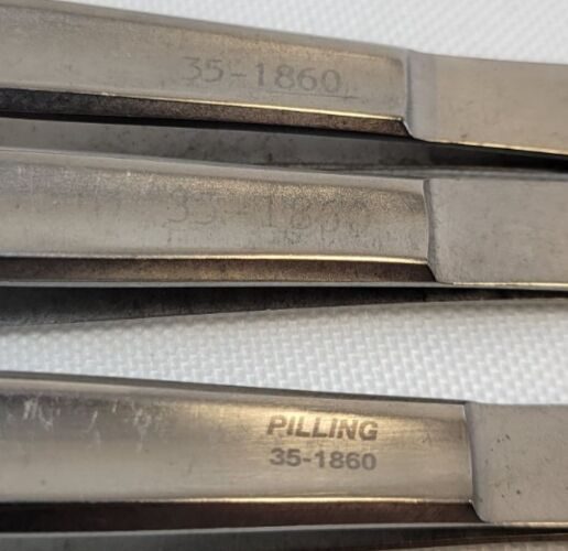 PILLING 35-1860 Cushing Tissue Forceps Straight TC Jaws 7" — photo 3