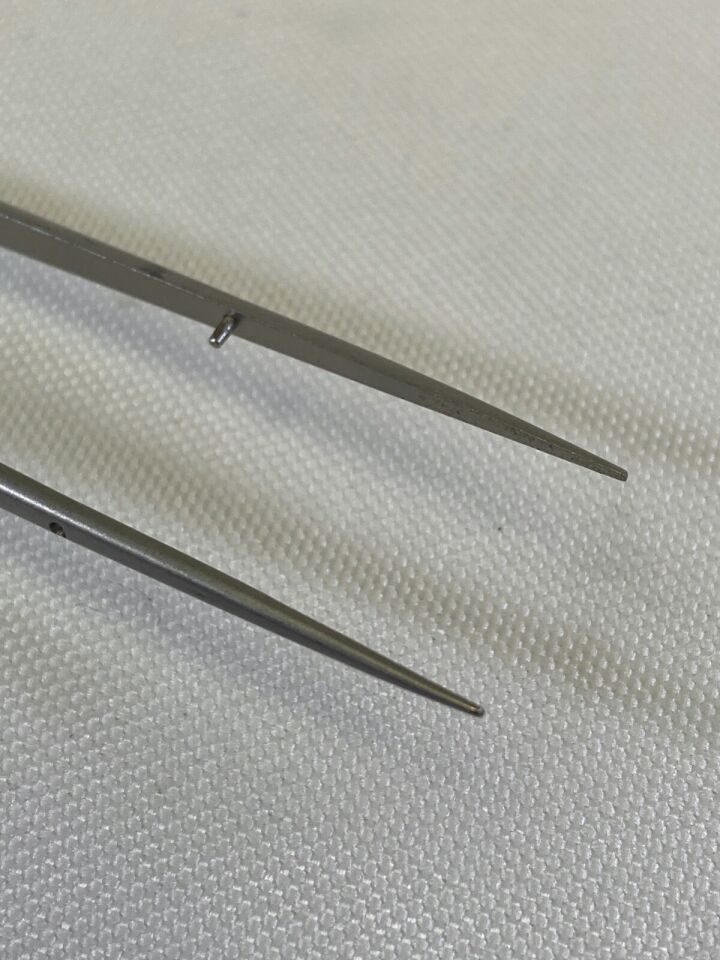 SCANLAN 3789-20N Bayonet Micro Forceps 0.8mm Straight Diamond Dust Tips 10" — photo 6