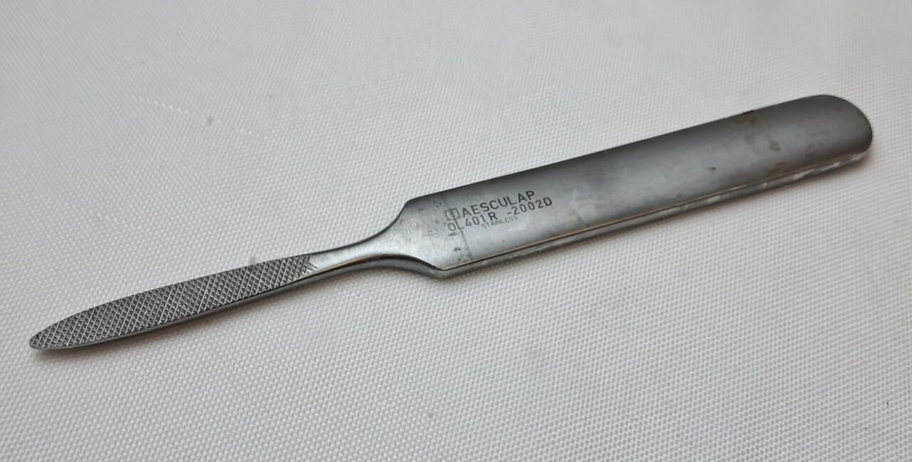 AESCULAP OL401R Joseph Bone Rasp, Straight, Serrated, 7.5mm, 165mm — photo 3