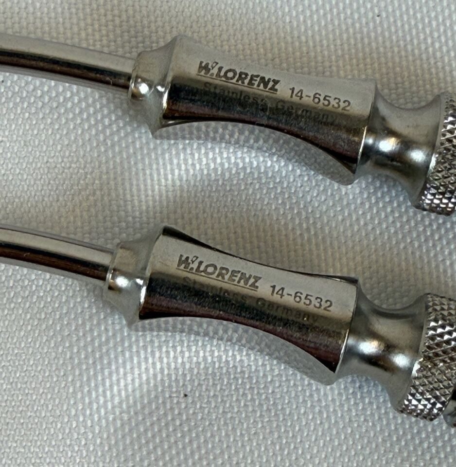 W. LORENZ 14-6532 Pair of 12Fr x 17cm Frazier Suction Cannula w/ Thumb Hole — photo 2