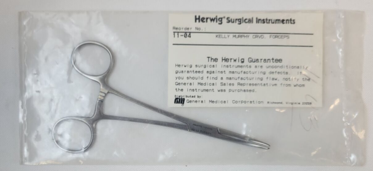 HERWIG 11-04 Kelly-Murphy Hemostatic Forceps Serrated Jaws 6.25"