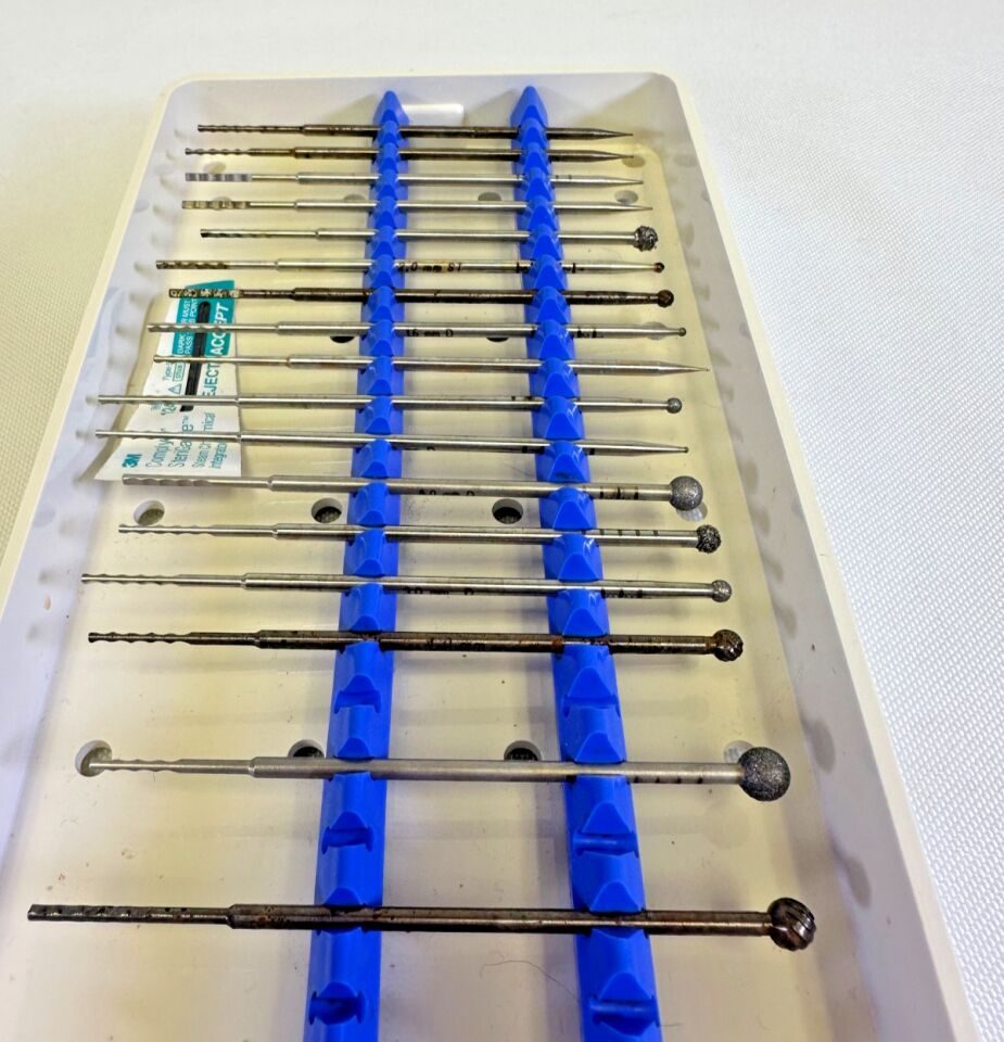 STRYKER W/ Case Set of 17 TPS Ototome Drill Bits and Burrs — photo 3