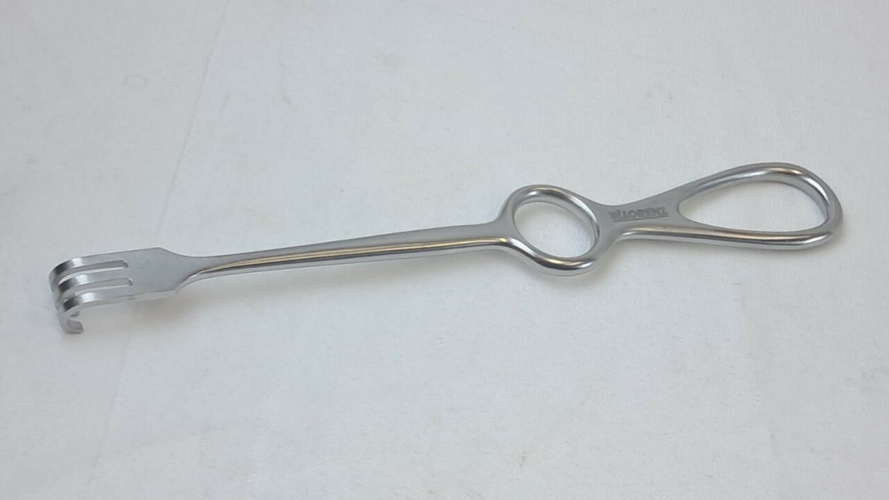W. LORENZ Volkman Retractor 8-5/8" 3 Prong Blunt 8-1/4" Length — photo 2