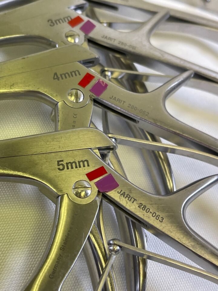 JARIT 1-5mm x 40deg Up x 7" Set of 5 Kerrison Rongeurs — photo 2