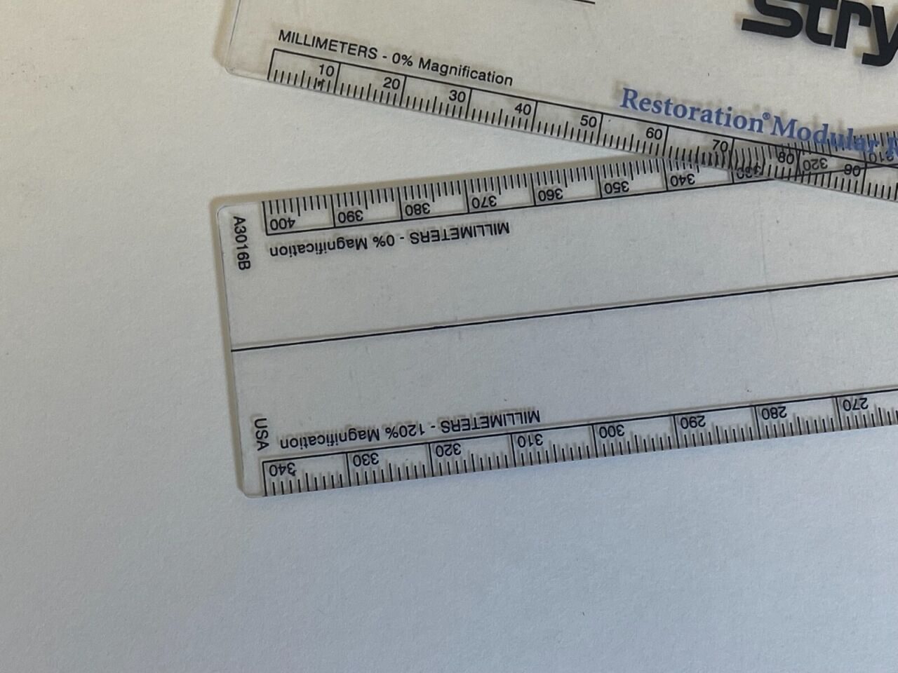 STRYKER A3016B Restoration Modular Revision Hip System Ruler — photo 4